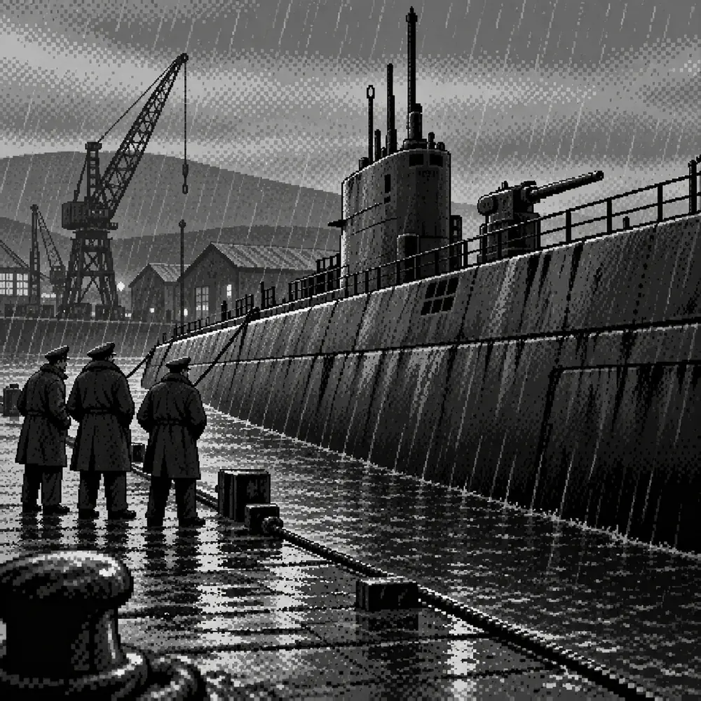 Dockside in the rain